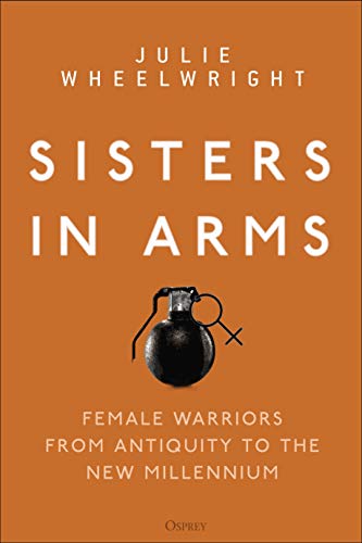 Book cover: "Sisters in Arms" with a grenade illustration.