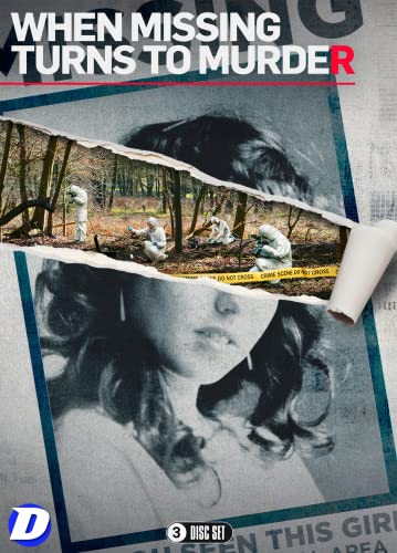 DVD cover for “When Missing Turns To Murder” featuring a crime scene.