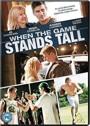 When The Game Stands Tall" DVD cover featuring actors and football players.