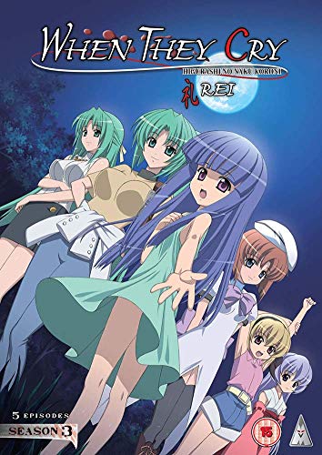 Anime DVD cover featuring four young women with long, colorful hair.