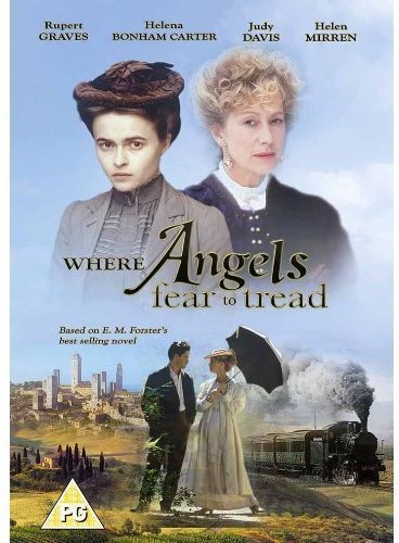 DVD cover for "Where Angels Fear To Tread" featuring period actors.