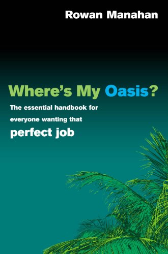 Book cover: "Where's My Oasis?" with teal gradient and palm fronds.