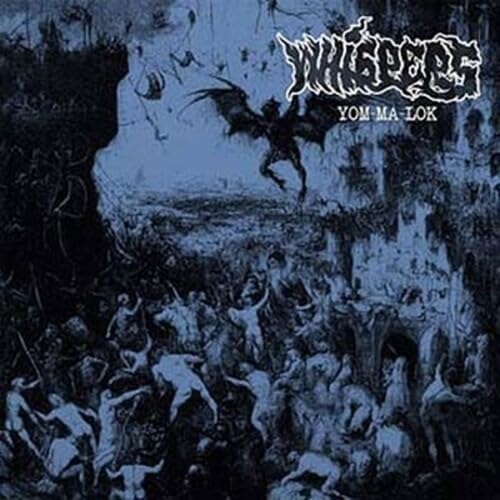 Album cover for Whispers’ “Yom-ma-lok” featuring dark fantasy art.