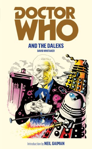 Image of a book cover featuring Doctor Who and Daleks, likely with a futuristic design.