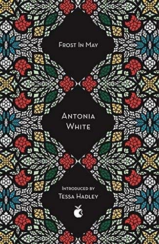 Book cover with black diamond shapes and a colorful, intricate stained-glass pattern border.