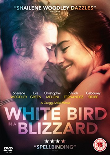 DVD cover for "White Bird in a Blizzard" featuring two embracing people.