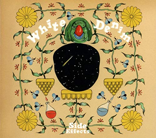 “Side Effects” CD cover: illustrated flowers, a parrot, and starry fruit.