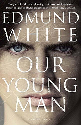 Book cover: close-up of a young man’s face with intense blue eyes.