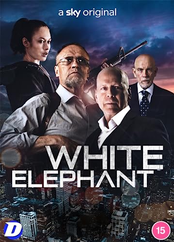 DVD cover for "White Elephant" featuring four people and a city skyline.