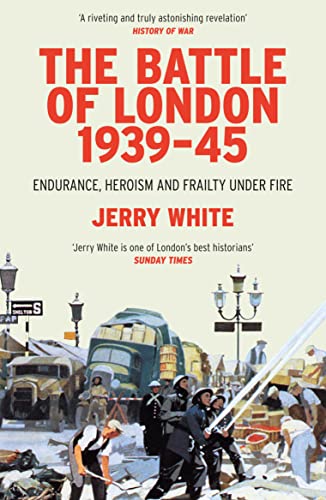 Book cover depicting wartime London with emergency workers and rubble.