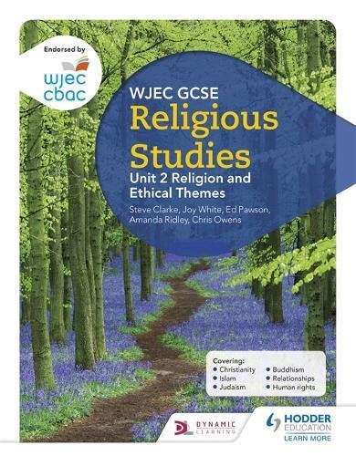 The image depicts a textbook cover featuring a serene forest scene. #### Alt Text: "Textbook cover with forest path, blue flowers, and blue title bubble."