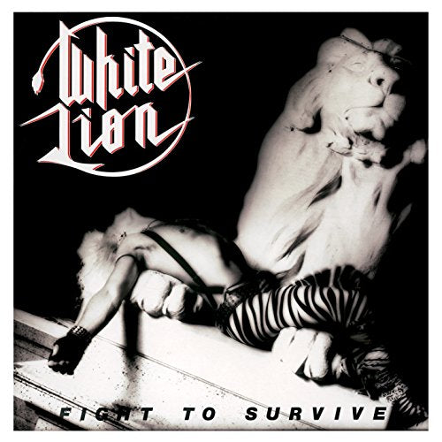 CD cover for White Lion’s “Fight To Survive” featuring a lion and boxer.