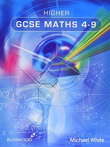 Textbook cover for Higher GCSE Maths 4-9 featuring a prism, light spectrum, and equations.