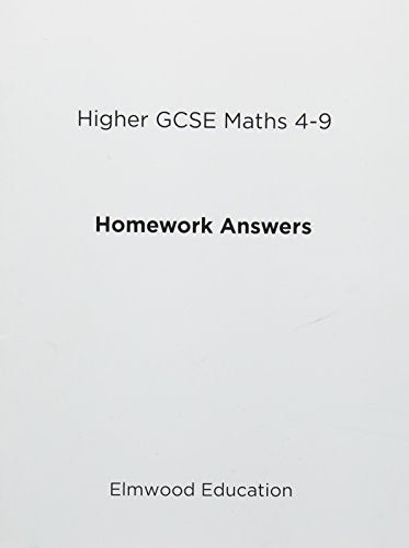 Book with maths homework answers, likely a homework guide for GCSE maths students.