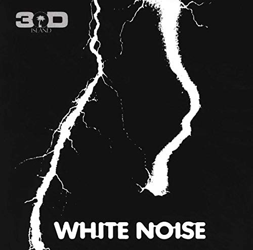 Album cover: white lightning bolts on black background, text “WHITE NOISE”.