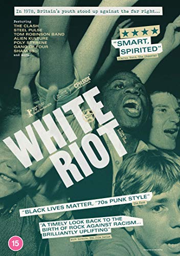 DVD cover for "White Riot" featuring a crowd with raised fists.