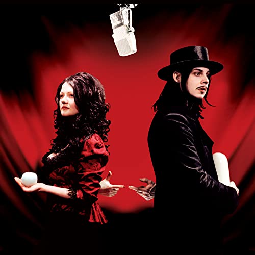The White Stripes album cover featuring Jack and Meg White in dark attire.