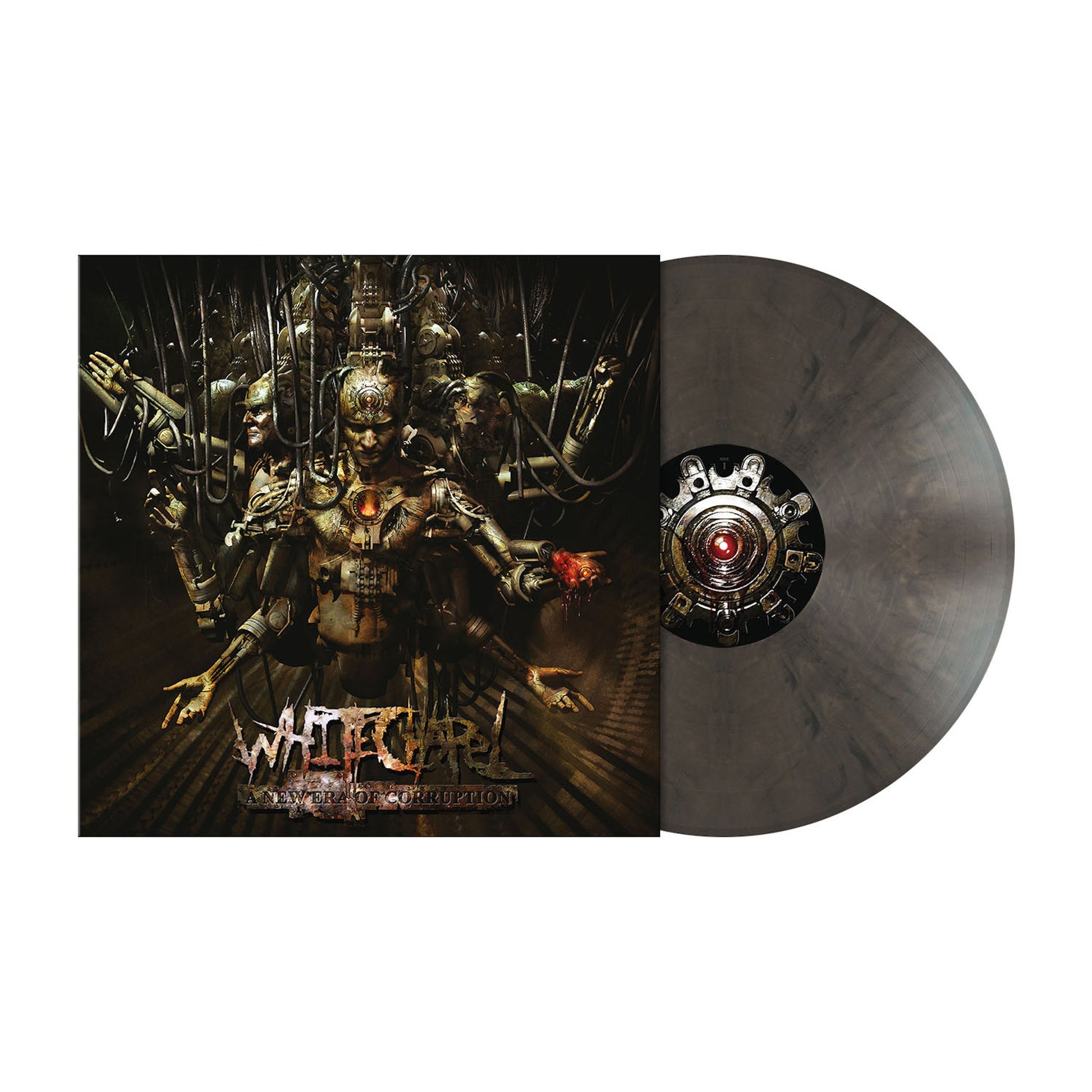Whitechapel vinyl record with dark, intricate album art and grey disc.
