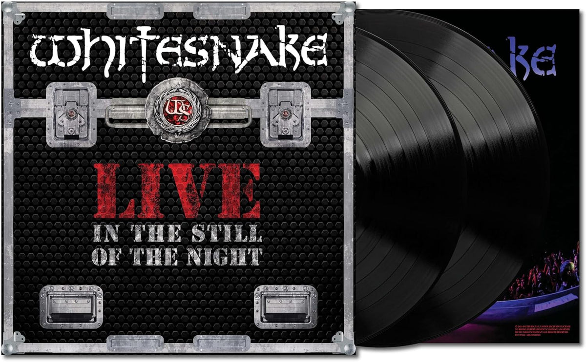 Whitesnake vinyl record cover featuring a metal flight case design.
