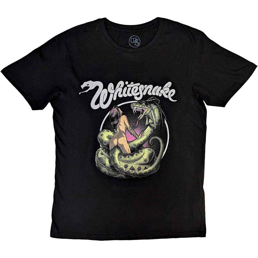 Whitesnake band t-shirt, black, featuring “Love Hunter” artwork, size X-Large.