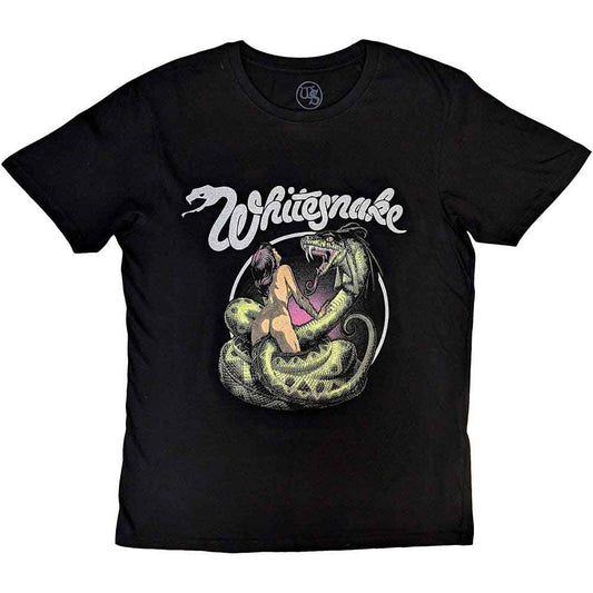 Whitesnake band t-shirt, black, featuring “Love Hunter” artwork, size X-Large.