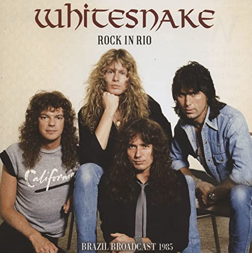 Whitesnake “Rock In Rio” CD cover with band members pictured.