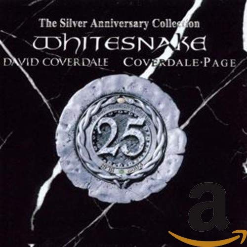 Whitesnake album cover featuring a silver seal with the number 25.