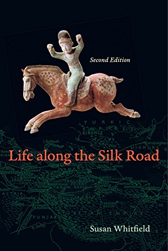 Book cover: terracotta horse and rider over a map, titled "Life along the Silk Road.