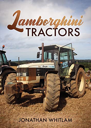 Book cover featuring a white and black Lamborghini tractor in a field.