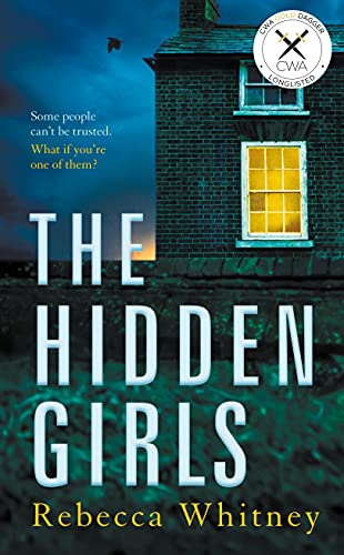 Book cover for "The Hidden Girls" with a dark house and bird.