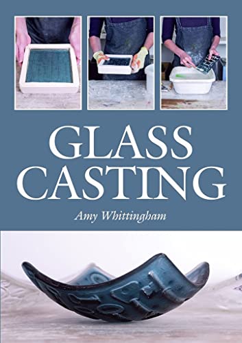 Book cover showing hands casting glass and a finished blue dish.