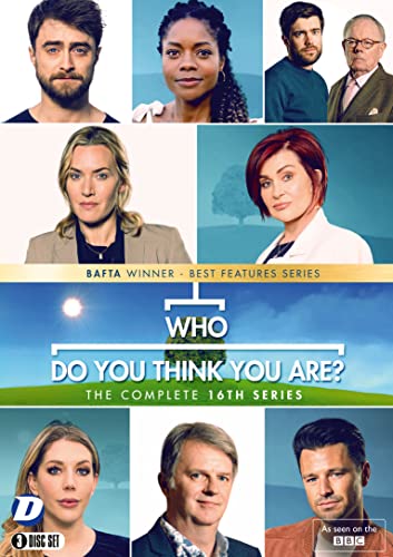DVD cover for Who Do You Think You Are? Series 16 featuring various celebrities.