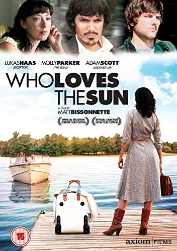 DVD cover art for Who Loves The Sun featuring three actors and a lake scene.
