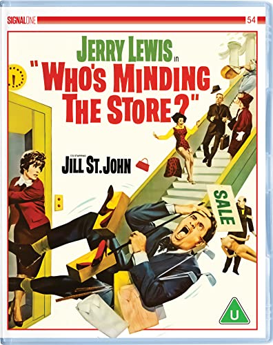 Who's Minding the Store" Blu-ray cover with Jerry Lewis and Jill St. John.