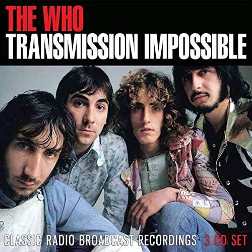 The Who's "Transmission Impossible" CD cover with band members' portraits.