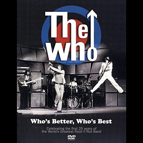 CD cover for The Who’s “Who’s Better, Who’s Best” featuring band members performing.