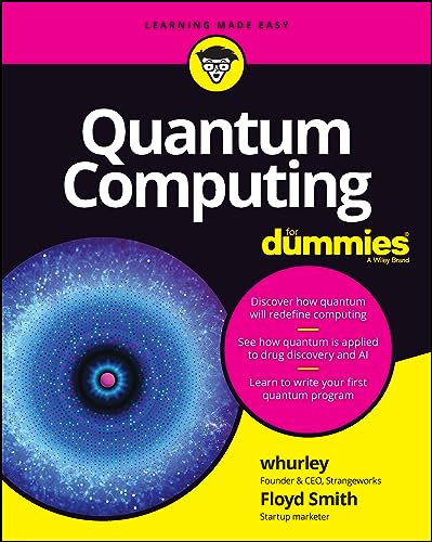 Book cover: "Quantum Computing for Dummies" with a colorful nebula image.