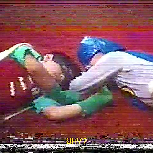 Distorted album cover featuring two figures wrestling, with the title "WHY?".