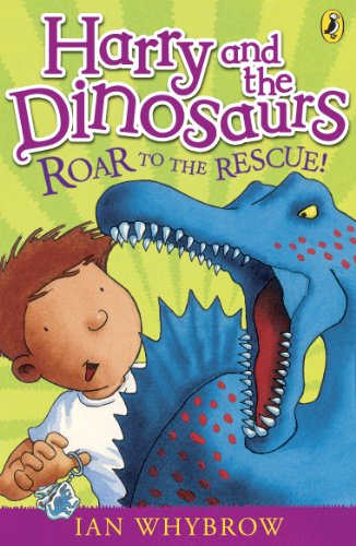 Book cover: boy with a blue dinosaur, titled "Harry and the Dinosaurs.