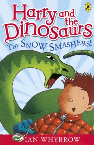 Book cover: boy with a green dinosaur, colorful title text.