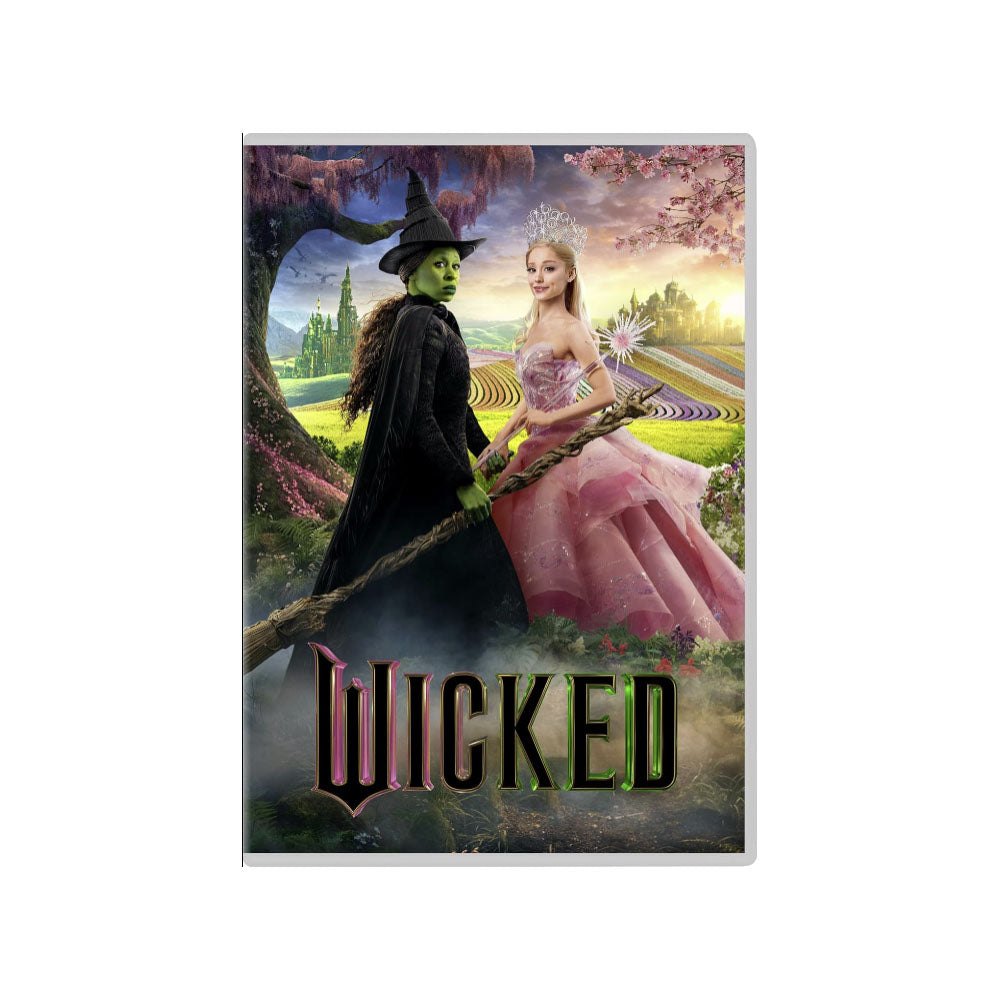 Wicked" DVD cover featuring two women in fantasy costumes with a castle backdrop.
