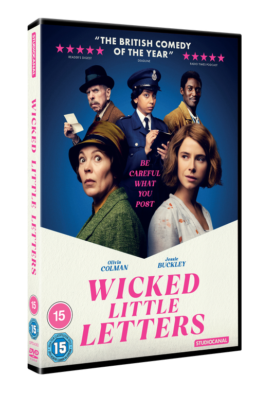 Wicked Little Letters" DVD cover featuring a cast of six actors.