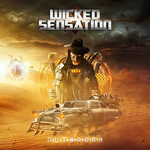 CD cover for "Wicked Sensation - Outbreak" featuring a masked figure and vehicles.