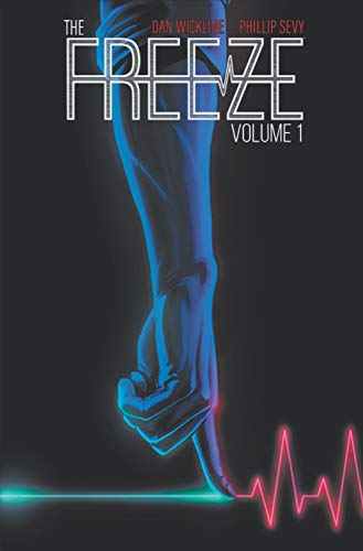 Book cover: blue, stylized leg and foot with a heart rate line.
