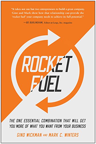 Book cover with orange circular arrow and bold "ROCKET FUEL" text.