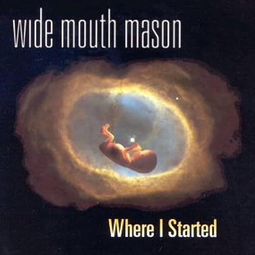 Album cover showing a fetus inside a nebula with text Wide Mouth Mason Where I Started.