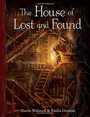 Book cover: "The House of Lost and Found" with a girl on a ladder.