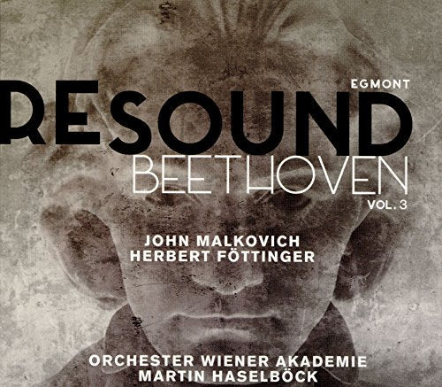 CD cover for Beethoven’s "Egmont" featuring John Malkovich’s portrait.