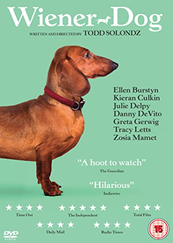 DVD cover for "Wiener Dog" featuring a long-haired dachshund.