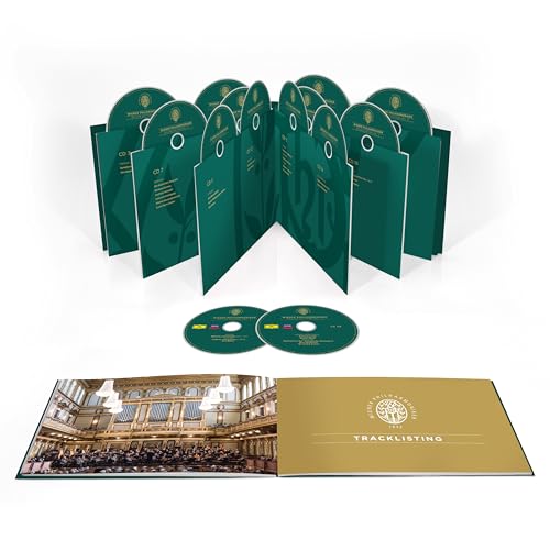 Deluxe CD box set with multiple discs, tracklist, and orchestra hall photo.